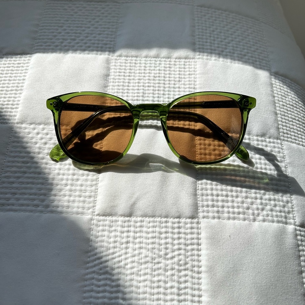 Green Madewell Sunglasses with Brown Lens